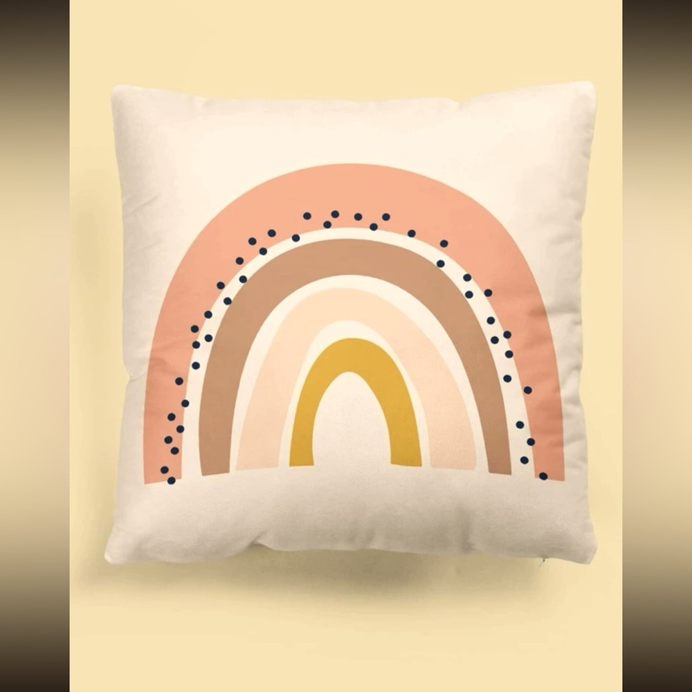 Boho Rainbow Pillow Cover